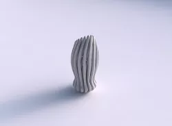 Vase glass shape with beveled muscle structure and soft tips ... 3D print model