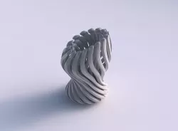 Vase glass shape with beveled muscle structure and soft tips ... 3D print model