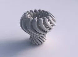 Vase glass shape with beveled muscle structure and soft tips ... 3D print model