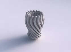 Vase glass shape with beveled muscle structure and soft tips ... 3D print model