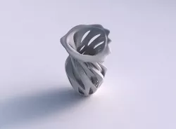 Vase inside a funnel vase with intersection through cuts pimp... 3D print model