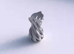 Vase inside a funnel vase with intersection through cuts twis... 3D print model