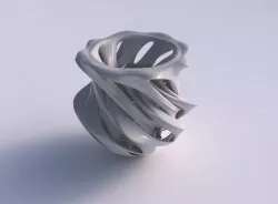 Vase inside a funnel vase with intersection through cuts twis... 3D print model