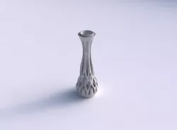 Vase narrow spherical bottom with soft intertwining lines tap... 3D print model