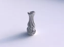 Vase narrow spherical bottom with soft intertwining lines twi... 3D print model