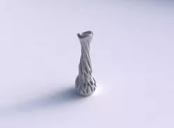 Vase narrow spherical bottom with soft intertwining lines twi... 3D print model