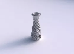 Vase narrow spherical bottom with soft intertwining lines ver... 3D print model