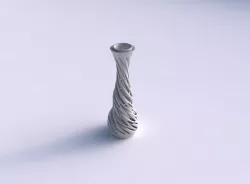 Vase narrow spherical bottom with soft intertwining lines ver... 3D print model