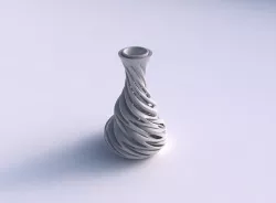 Vase narrow spherical bottom with soft intertwining lines ver... 3D print model