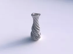 Vase narrow spherical bottom with soft intertwining lines ver... 3D print model