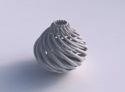 Vase oval twisted with muscle structure and soft tips twisted... 3D print model