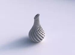 Vase slim twisted with muscle structure and soft tips streche... 3D print model