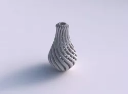Vase slim twisted with muscle structure and soft tips twisted... 3D print model