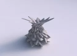 Vase squeezed with interlacing lattice and extruded lines ecc... 3D print model