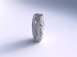 Vase tall twisted with cuts 3D print model