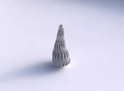 Vase taper bend with twisted muscle structure long top 3D print model