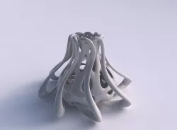 Vase taper with smooth cuts and twised lines around it eccentric 3D print model