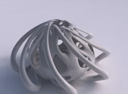 Vase taper with smooth cuts and twised lines around it squeez... 3D print model