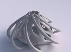 Vase taper with smooth cuts and twised lines around it squeezed 3D print model