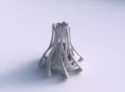 Vase taper with smooth cuts and twised lines around it strech... 3D print model