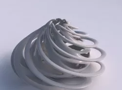Vase taper with smooth cuts and twised lines around it twiste... 3D print model