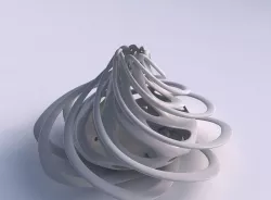 Vase taper with smooth cuts and twised lines around it wide m... 3D print model