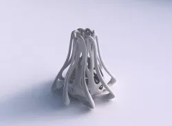 Vase taper with smooth cuts and twised lines around it widene... 3D print model