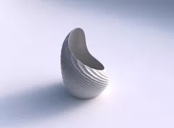 Vase Tide with twisted diagonal grid pattern 3D print model