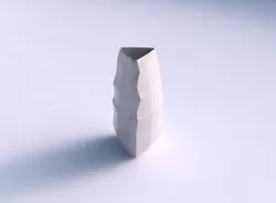 Vase triangle with curved creases 3D print model
