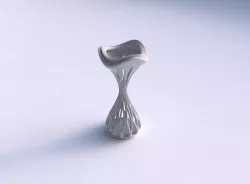 Vase twisted sand clock with smooth beveled cuts and extruded... 3D print model