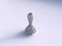 Vase twisted sand clock with smooth beveled cuts and extruded... 3D print model