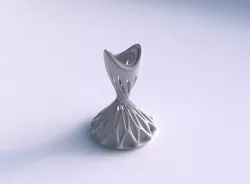 Vase twisted sand clock with smooth beveled cuts and extruded... 3D print model