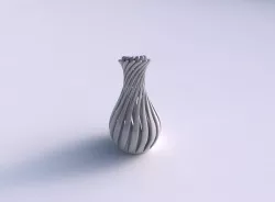 Vase twisted with muscle structure and soft tips eccentric 3D print model