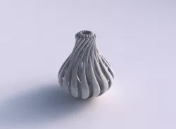 Vase twisted with muscle structure and soft tips squeezed 3D print model