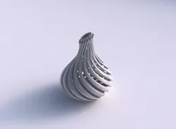 Vase twisted with muscle structure and soft tips streched top... 3D print model