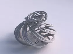 Vase wide creeper twisted with extruded lines and squeezed to... 3D print model