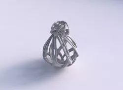 Vase wide creeper twisted with extruded lines and squeezed to... 3D print model