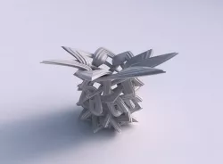 Vase widening with interlacing lattice and extruded lines ecc... 3D print model