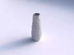 Vase with scattered diagonal grid plates 3D print model