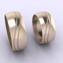 wedding rings 3D print model
