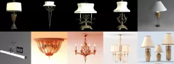 10 lamps 3d models pack 3D model