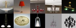 10 lamps  models pack 3D model