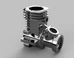 2 stroke engine block 3D model