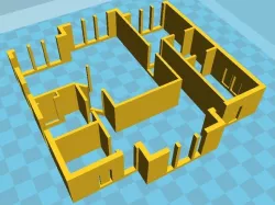28.Labels 3D printing Oldenburg architecture models Furnished house