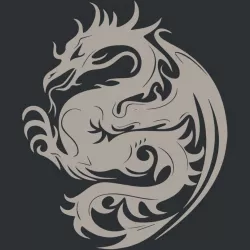 2d vectors CNC router Plasma DXF EPS dragon 3D model