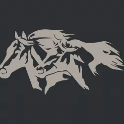 2d vectors CNC router Plasma DXF EPS panno horse 3D model