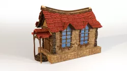 3d Cartoon house Low-poly  3D model