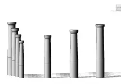 3D Parametrich Doric Column REVIT - 3Ds max Low-poly  3D model