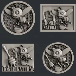 3d STL models for CNC router Honey set 3D model