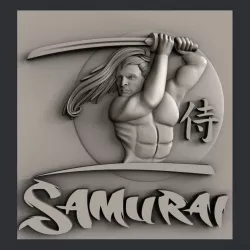 3d STL models for CNC router Samurai 3D model